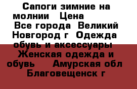 Сапоги зимние на молнии › Цена ­ 5 900 - Все города, Великий Новгород г. Одежда, обувь и аксессуары » Женская одежда и обувь   . Амурская обл.,Благовещенск г.